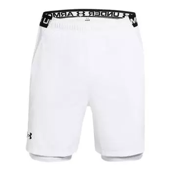 Under Armour Uvanish Woven Fashion Comfortable Versatile Solid Color Simple Quick-Dry Casual Shorts Men shorts White 1373764-100 XL