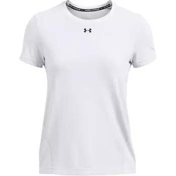 Under Armour Vanish бесшовный удобный мягкий круглый вырез свитер дышащий свободный короткий рукав стандартный футболка женские футболки белый 1384406-100 S