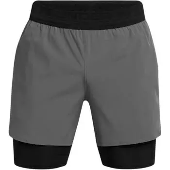 Under Armour Vanish Elite 2 In 1 Breathable Fashion Versatile Casual Shorts Men shorts Castle-Rock 1378604-027 3XL