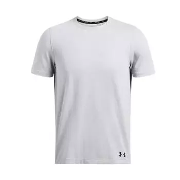 Under Armour Vanish Elite бесшовная однотонная футболка с круглым вырезом и коротким рукавом с эффектом выцветания, мужские топы белого цвета 1385805-100 M