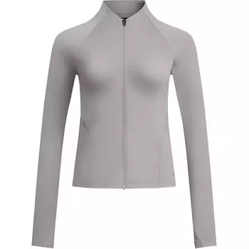 Under Armour Vanish Elite Rush Short Sleeve Fashion Breathable Stand Collar Slim Jacket Women Jacket Dawn-Gray Pink 1389873-009 S