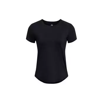 Under Armour Vanish Elite Vent однотонная облегающая дышащая тренировочная футболка с коротким рукавом для женщин, топы, черный цвет 1383638-001 XS