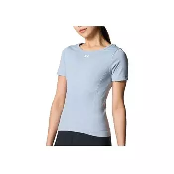Under Armour Vanish Футболка женская с коротким рукавом, удобная, однотонная, дышащая, обычного кроя, с круглым вырезом, цвет гавани-синий 1379149-467 M