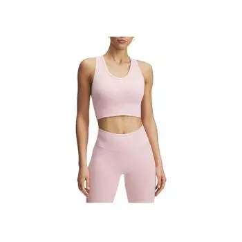 Under Armour Vanish Seamless Comfortable Classic Skin-Friendly Versatile Sports Bra Women underwear Deep-Pink 1384419-647 L