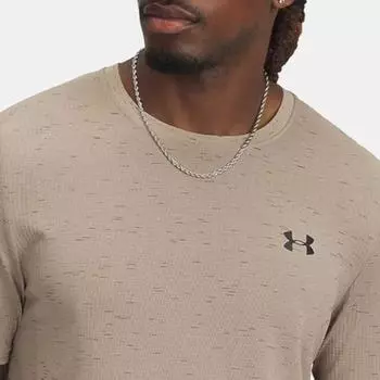 Under Armour Vanish Seamless Logo Round Neck Pullover T-Shirt Men T-Shirts Khaki 1382801-300 L