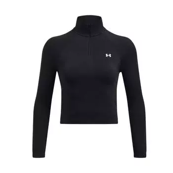 Under Armour Vanish Seamless Solid Color Breathable Short Sports Top Women tops Black 1384405-001 M