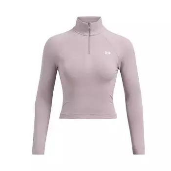 Under Armour Vanish Seamless Solid Color Breathable Short Sports Top Women tops Fatigue-Gray 1384405-015 L