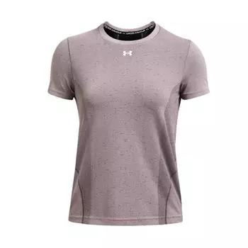 Under Armour Vanish Seamless Solid Loose Breathable Short Sleeve Regular T-Shirt Women Tops Fatigue-Gray 1384406-015 S