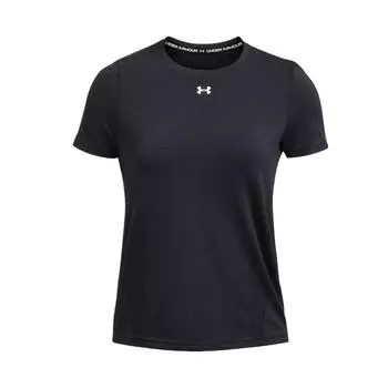 Under Armour Vanish Seamless Solid Loose Short Sleeve Moisture Wicking T-Shirt Women Tops Black 1384406-001 S