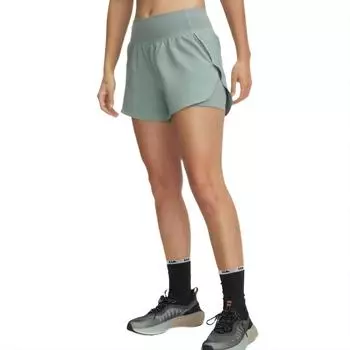 Under Armour Vanish Storm Fashion Comfortable Trendy Simple Elastic Solid Color Two-In-One Sports Shorts Women shorts Light-Green 1376936-348 XL