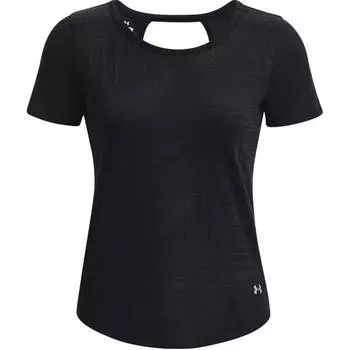 Under Armour Весна-лето женская беговая футболка с круглым вырезом и коротким рукавом женская футболка черная 1376814-001 S