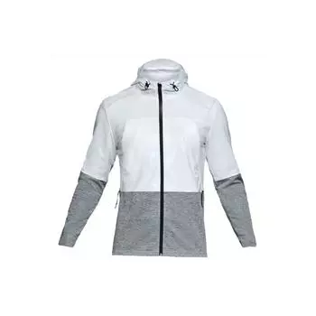 Under Armour Hybrid Spliced Hooded Windbreaker Jacket Men Jackets White 1306456-100 S