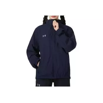Under Armour Ветрозащитная куртка с капюшоном и длинным рукавом на молнии, унисекс, синяя 24500401-409 L