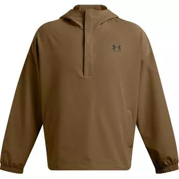 Under Armour Vibe Storm Shell Simple Brand Logo Comfortable Casual Sports Training Hoodie Men hoodies Coyote-Brown 1386575-498 XL