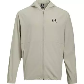 Under Armour Vibe Windbreaker Hooded Sports Comfortable Jacket Men Jacket Khaki-Gray 1386555-289 XL