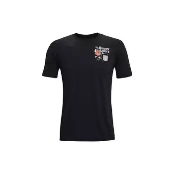 Under Armour Винтажная спортивная баскетбольная облегающая футболка с коротким рукавом для мужчин, черная 1366578-001 XL