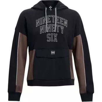 Under Armour Винтажный принт с буквами, цветные блоки, толстовки с капюшоном, женские, черные 1374113-001 S