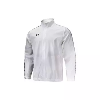 Under Armour Воротник-стойка с волнистым принтом Спортивная тканая куртка Мужские куртки Белые 22500401-100 XL