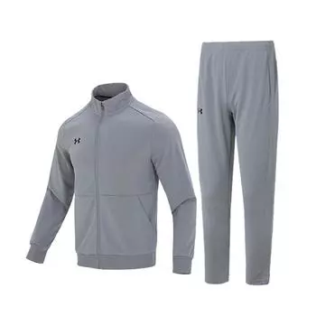 Under Armour Logo Вязаная куртка и брюки Повседневный спортивный комплект Мужские комплекты Серый 23600304-014+23600703-014 XL