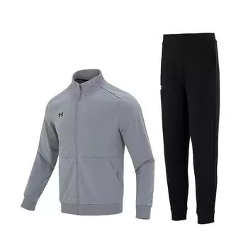 Under Armour Вязаная куртка с логотипом и брюки с манжетами, повседневный спортивный комплект для мужчин 23600304-014+23600704-001 S