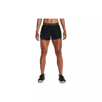 Under Armour Вышитый логотип с эластичной талией, повседневные шорты, женские шорты, черные 1373041-001 S