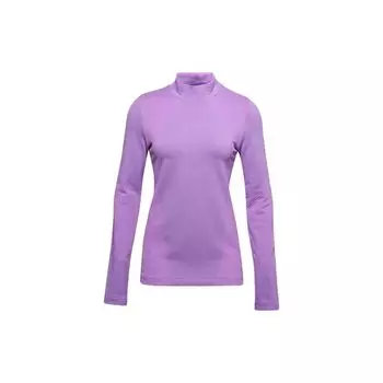 Under Armour Высокий воротник Slim Fit Спортивный топ с длинными рукавами для фитнеса Женские топы Фиолетовый 1356361-568 S