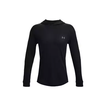 Under Armour Waffle Hoodie Пуловер с длинным рукавом Мужские топы Черный 1302362-001 XXL