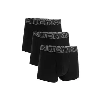Under Armour Waist Logo Printed Boxer Briefs 3-Pack Men Underwear Black 1387427-001 M