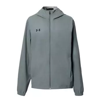 Under Armour Windproof Water-Repellent Solid Color Simple Sports Casual Hooded Long Sleeve Jacket Unisex jackets Clay-Green 25500401-709 S