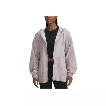 Under Armour Womens Training Series UA Cinch Dry Lightweight Hooded Durable Fashion Jacket Women Jacket Dawn-Gray Pink 1389502-009 M