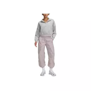 Under Armour Woven Comfortable Casual Tapered Sports Pants Women bottoms Light-Purple 1389672-009 XL
