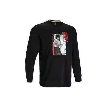 Under Armour X Bruce Lee Collaboration UA Весенняя коллекция с принтом персонажа Брюса Ли, толстовка с круглым вырезом и длинными рукавами, мужская толстовка 1385309-001 M
