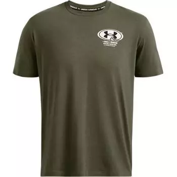 Under Armour X Grounds Collaboration Round Neck Training Short Sleeve T-Shirt Men T-Shirts Dark-Green 1387718-390 S