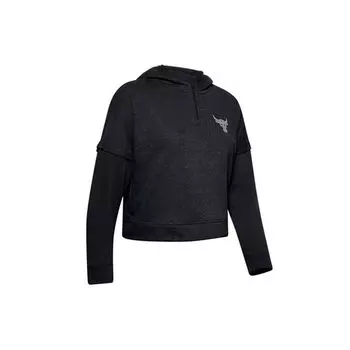 Under Armour x Project Rock Terry Hoodie Женские толстовки Черный 1351807-001 L