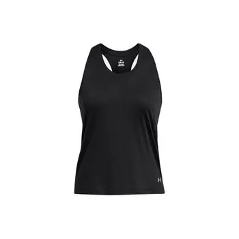 Under Armour Запуск Однотонная Майка Без Рукавов с Круглым Вырезом в Облипку Женские Топы Черный 1382436-001 S