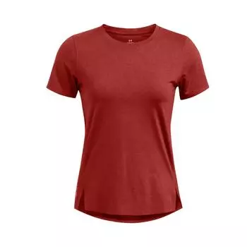 Under Armour Запуск однотонной круглой горловины с коротким рукавом стандартной футболки женские футболки терракотово-красный 1383365-840 L