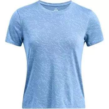 Under Armour Запуск жаккардовой трикотажной дышащей футболки с коротким рукавом женские футболки Horizon-Blue 1386337-465 XS
