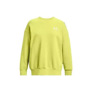 Under Armour Женская толстовка Essential Solid Color Loose Fit с круглым вырезом и длинными рукавами, цвет лайм-зеленый 1379475-743 M