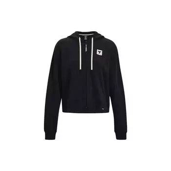 Under Armour Женская толстовка с капюшоном Project Rock из флиса с буквенным принтом, черная 1373589-001 XL