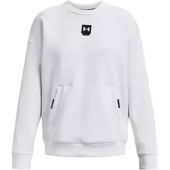 Under Armour Женская толстовка Summit Solid с логотипом и круглым вырезом, с длинными рукавами, белая 1374118-100 XS