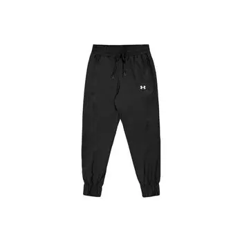 Under Armour Женские спортивные брюки с принтом логотипа и шнурком в стиле ретро, эластичный пояс, черные 1373193-001 S