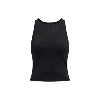Under Armour Женский топ Ua Vanish Elite с круглым вырезом и облегающим кроем без рукавов, черный 1383653-001 S