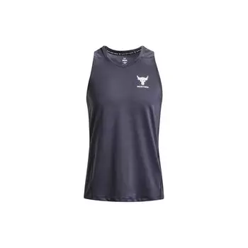 Under Armour Жилет без рукавов Project Rock Turfgear Armorprint с принтом букв и круглым вырезом, мужские жилеты серые 1373804-558 M