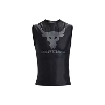 Under Armour Жилет для тренировок Project Rock без рукавов, мужские топы, черный 1361649-001 M