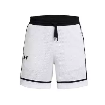 Under Armour Zone Pro 7 Inch Mesh Color Block Fashion Versatile Breathable Sports Shorts Men shorts White 1387089-100 M