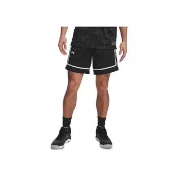 Under Armour Zone Pro Comfortable Fashion Versatile Trendy Solid Color Letter Casual Shorts Men shorts Black 6000366-001 XL