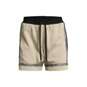 Under Armour Zone Pro Logo Print Дышащие повседневные шорты со шнуровкой и средней посадкой Женские шорты цвета хаки 1383387-289 XL