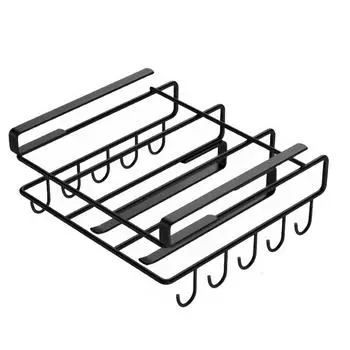 Подвесная стойка для разделочной доски под шкафом, органайзер для сервировочных подносов, держатель для кухонной организации из нержавеющей стали 26.8x25.8x8.3cm