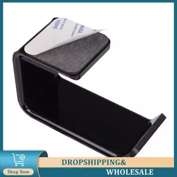 Under Table Headphone Stand Strong Load Bearing Simple Fashion Acrylic Paste Protective Cover Headphone Stand Headset Hanger чёрный