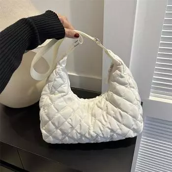 Сумка подмышку Женская сумка Сумка-полумесяц Нишевая Иностранная Наплечная сумка Модная Универсальная Повседневная Сумка-мессенджер Сумка Тренд коричневый